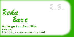 reka bart business card
